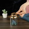 1Pcs Glass Incense Burner Upside Metal Incense Holder Mountain Incense Plate Ash Catcher Buddhism Supplies Home Decor