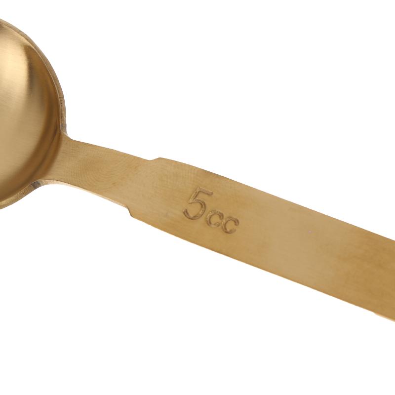 304 Stainless Steel Coffee Scoops Rounded Head 5/15Ml Measuring Spoons For Coffee Beans Salt Liquid Ingredients
