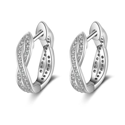 Mode 925 Sterlingsilber Ohrringe Vintage Stil Zirkonia Schmuck Hochzeitsohrringe Jubiläumsgeschenke für Frauen