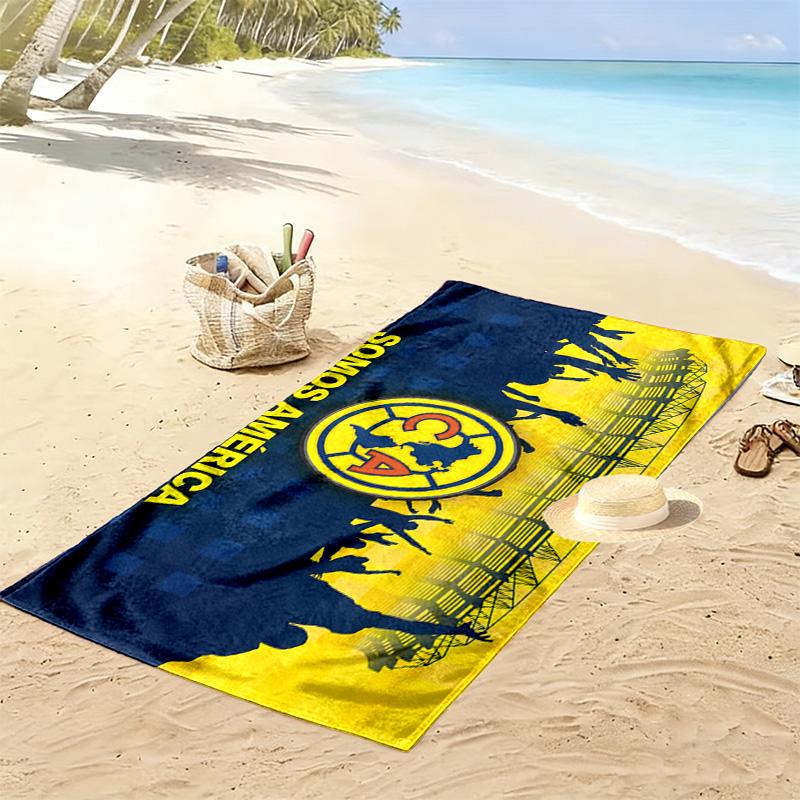 Club América Print Beach Towel, Large Soft Quick Dry Towel for Beach Camping Swimming
