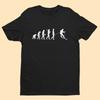 The Evolution of SKIING Funny T Shirt Ape To Man Darwin Design For Skiers Slope
