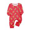 Christmas Print Cute Family Set Pajamas, Home Clothes, Family Set Long Sleeve Top Pants Set