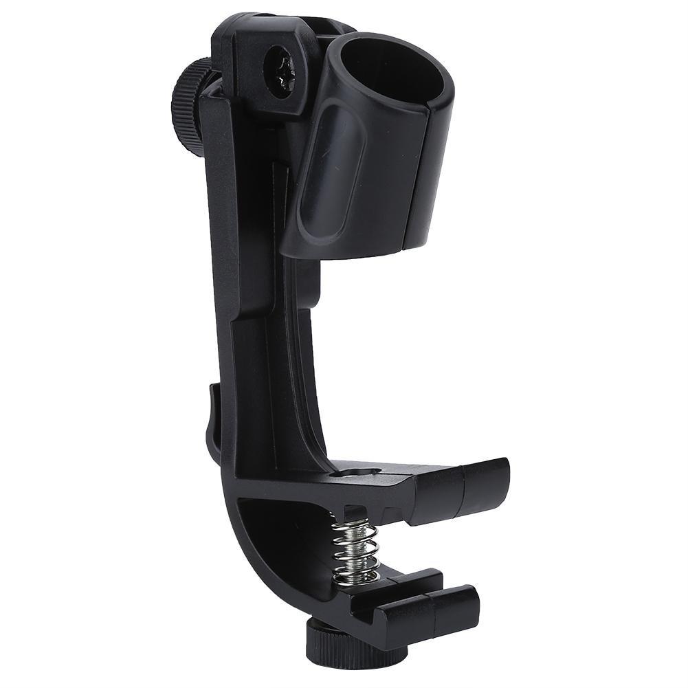VGEBY 2-Piece Drum Microphone Stand Clamp Adjustable Microphone Holder 18mm-22mm Black