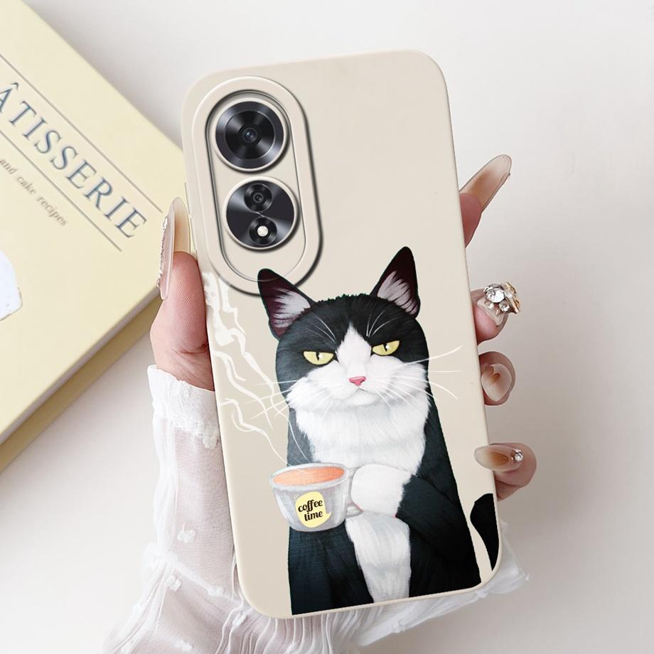 For Oppo A60 4G 5G CPH2631 Case Soft Silicone Back Cases Panda Marble Draagon Cat Astronaut Phone Cover For Oppo A80 5G CPH2639