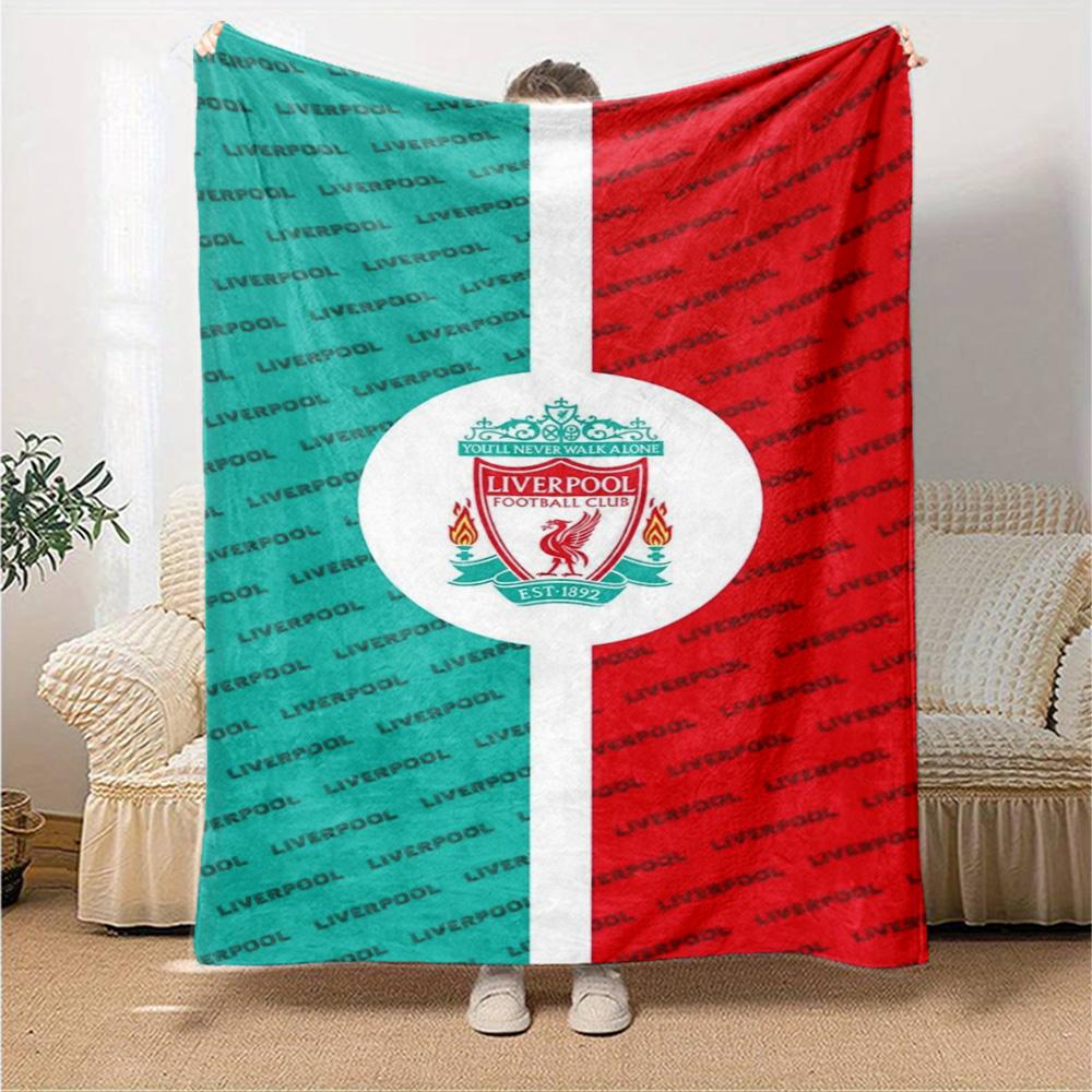 Liverpool Blanket Warmthful Decor Perfect for Office Chair Couch Four Seasons Universal Modern Perfect Gift for Relatives and Friends