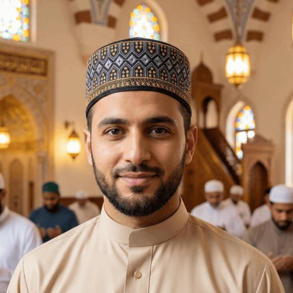 Ethnic Style Worshipping Hat Breathable Embroider Bonnet Beanie Islam Flat Cap Ethnic Male