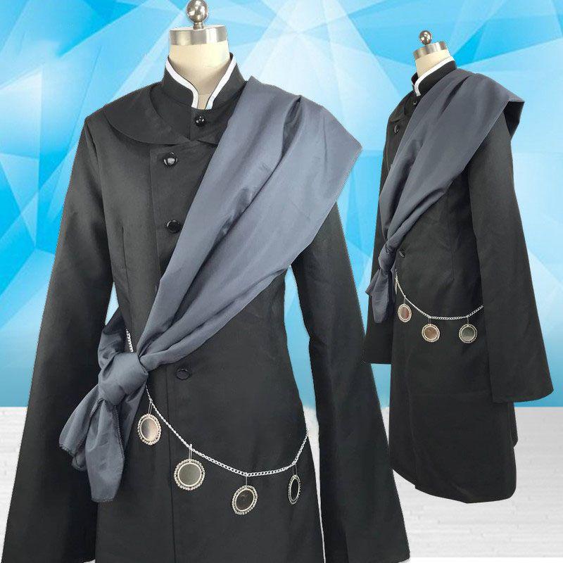 Black New Butler Kuroshitsuji Undertaker Suit Outfit Cosplay Unisexhat Costume