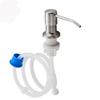Stainless Steel Soap Dispenser Pump Head with Extended Silicone Tube Hand Soap Dish Soap Dispenser Pump No-Refill Pump Head