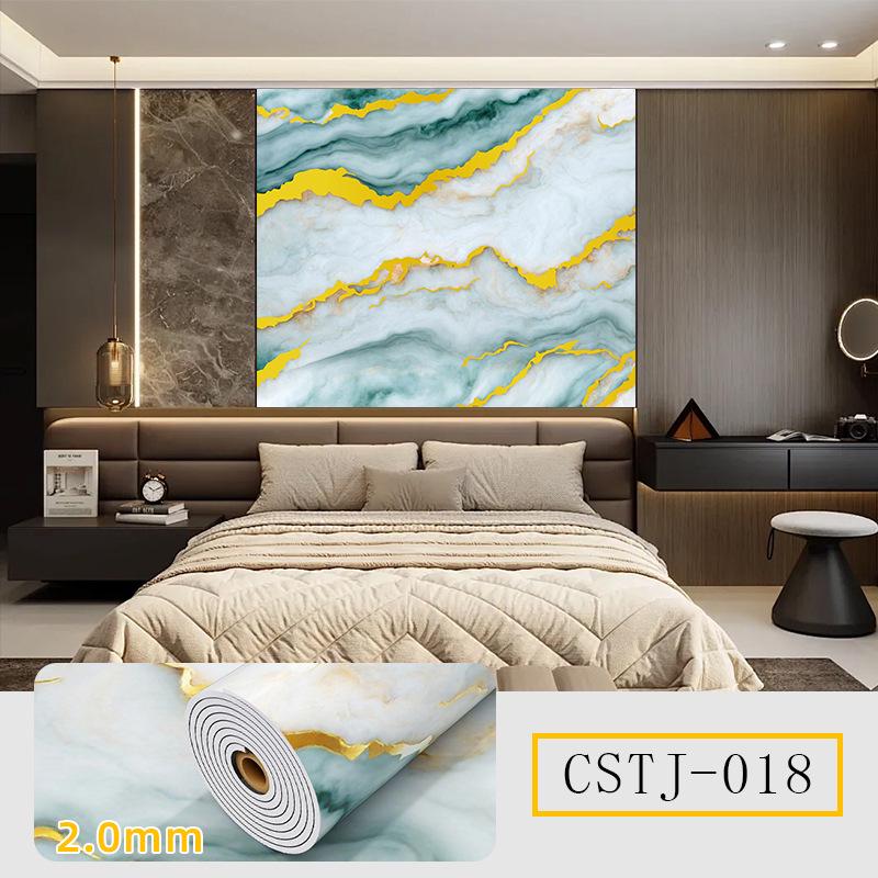Selbstklebende, wasserfeste Marmorfliesen-Wandaufkleber für TV-Hintergrund und Dekoration
