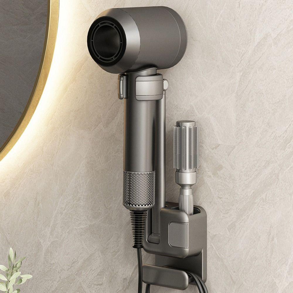 Rotating Hair Dryer Holder Wall Mount Hairdryer Shelf Hairdryer Stand Hair Styling Tools
