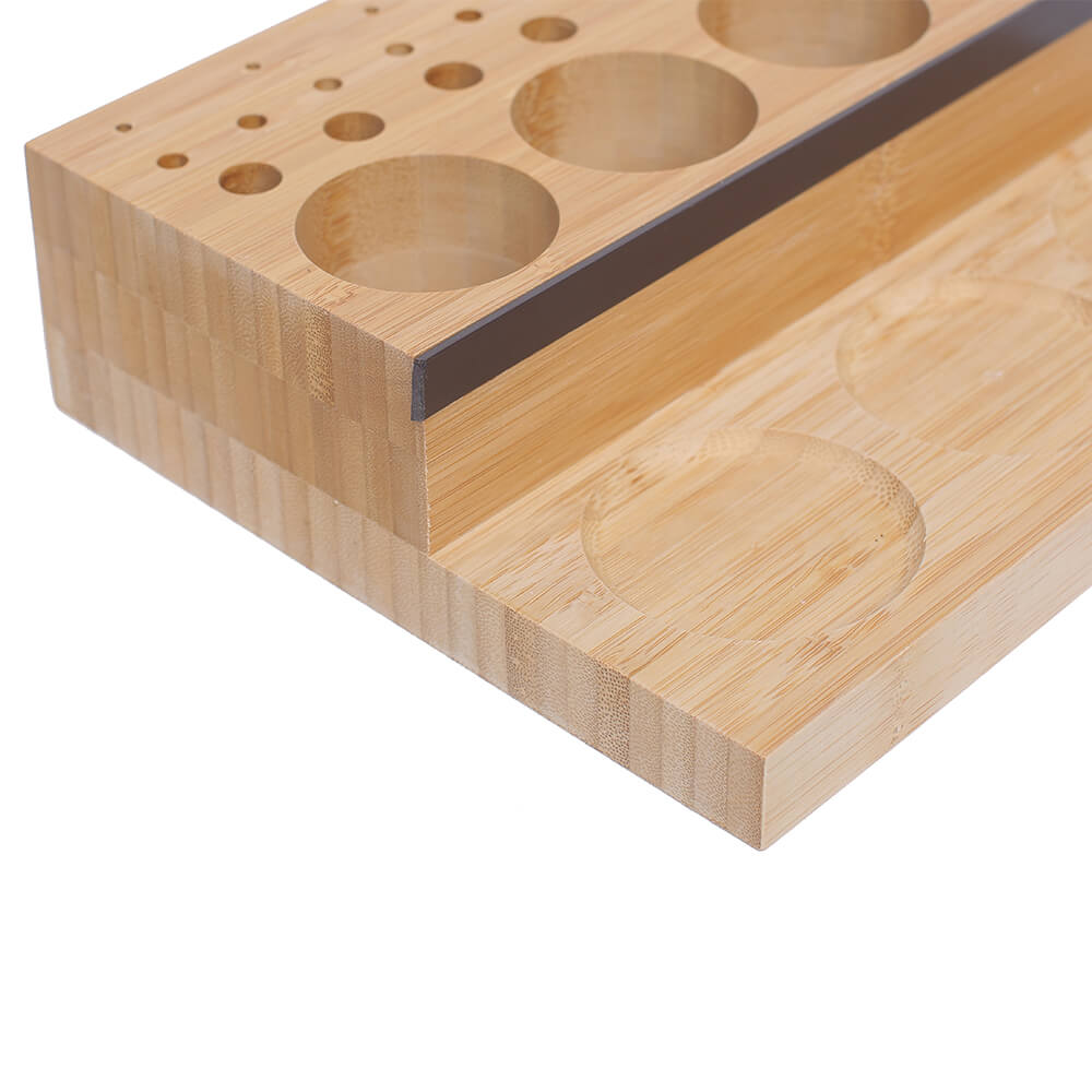 Angler Fly Tying Fishing Kit Tool Organizer - Wooden Fly Fishing Desk for 12 Fly Fishing Tools - Store Fly Tying Materials, Scissors, Bobbin, Thread