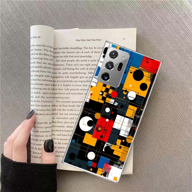 TOPLBPCS Mondrian Grid Phone Case for Samsung A17 A37 A57 A54 A14 A24 A34 A07 A04S A02S A12 A22 A32 A52S A16 A26 A36 A56 A72 Gal