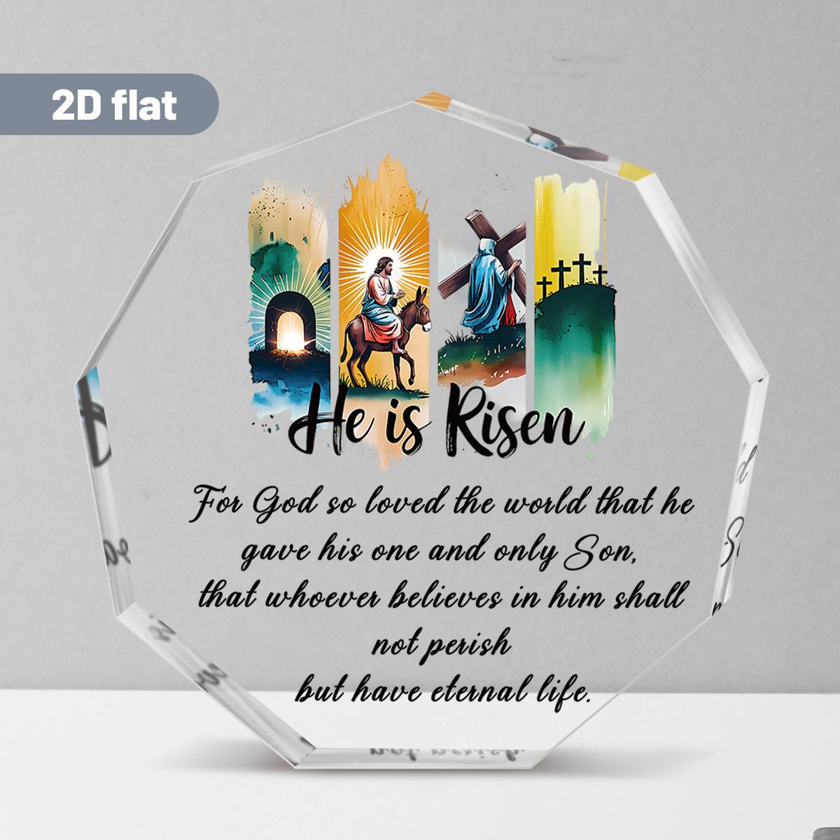 

2D Flat Acrylic Nativity Decoration, Indoor & Outdoor Decor -Use No Batteries/ Electricity Needed, Freedom Day Decorations, Shop Decoration, Durable 9*8cm