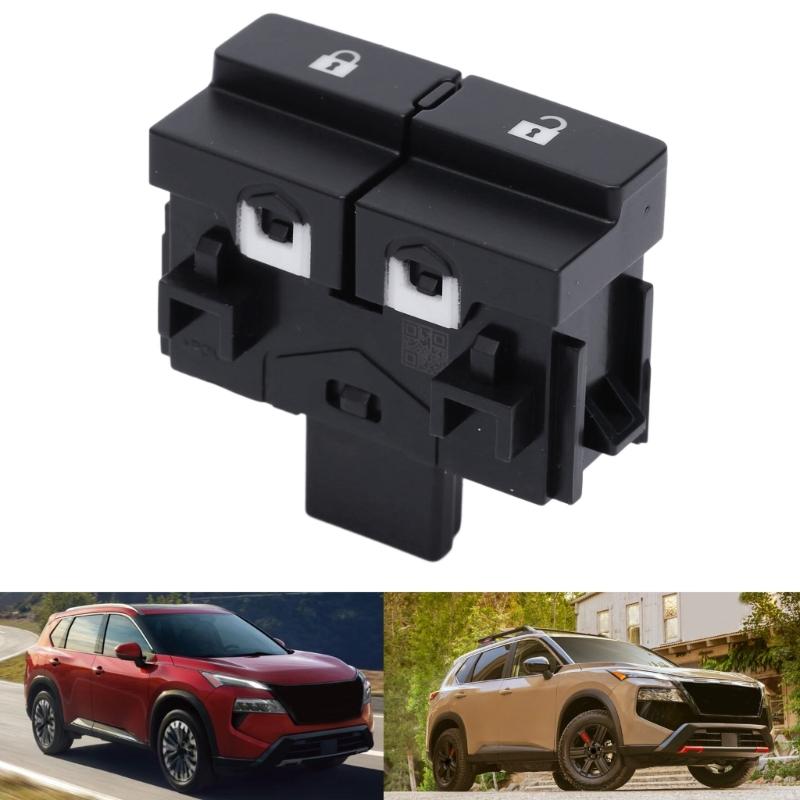 12V Automotive Door Lock Control Switches with Built-In Electrical Connection Housing, Separate Lock and Release Buttons, 25401-JG45A Plus JG73A,