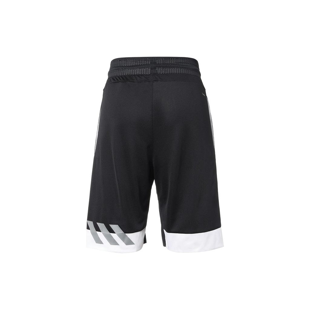 adidas Basketball Shorts Men's Black Moderate Straight Fit Pants DZ5819