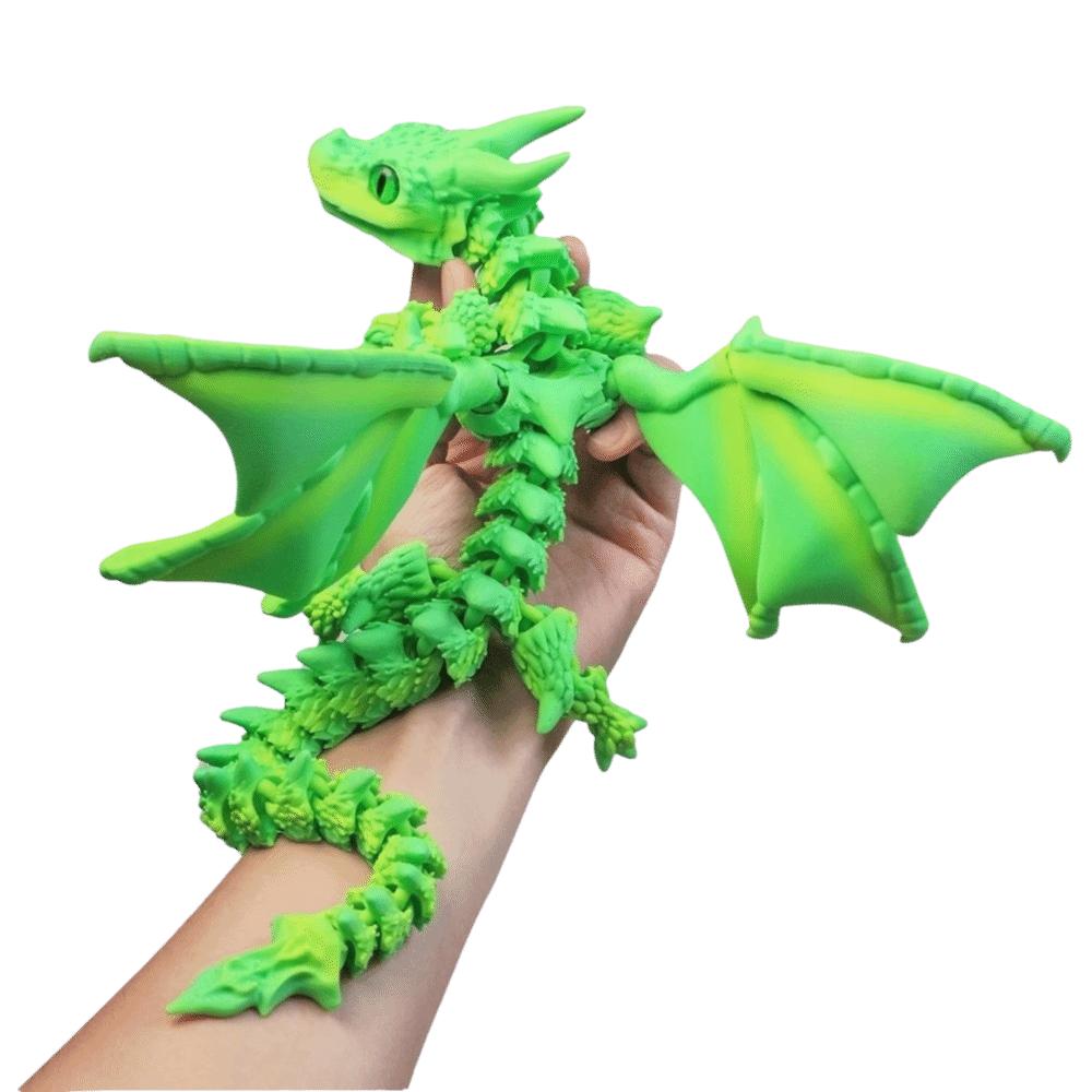 3D Printed Dragon Figurine Flexible Winged Dragon Model Articulated Dragon Toy Tabletop Decor Style D