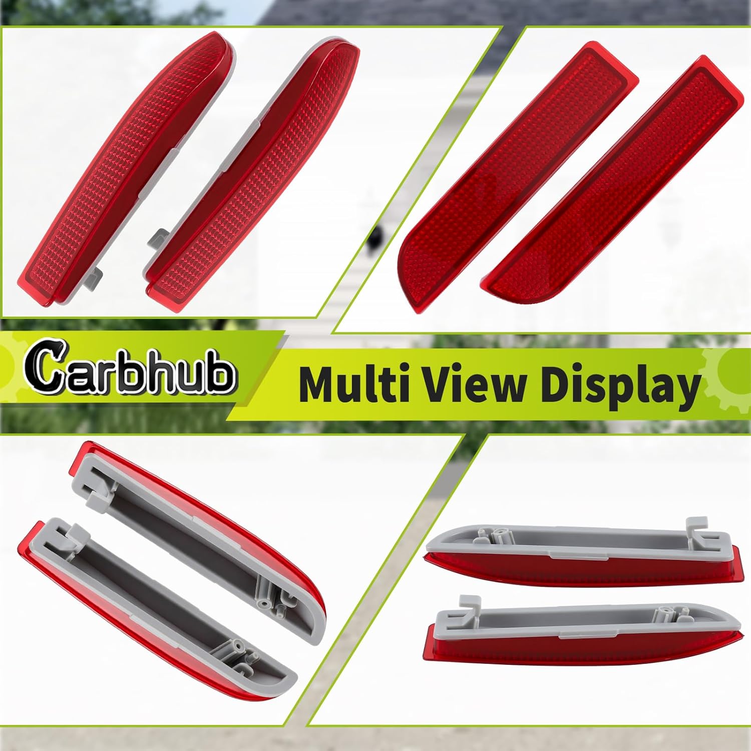 Carbhub Bumper Reflector Rear Left Right Compatible with Toyota RAV4 2006-2012 Tail Brake Stop Lamp Rear Bumper Reflector Light Replaces 81920-13020