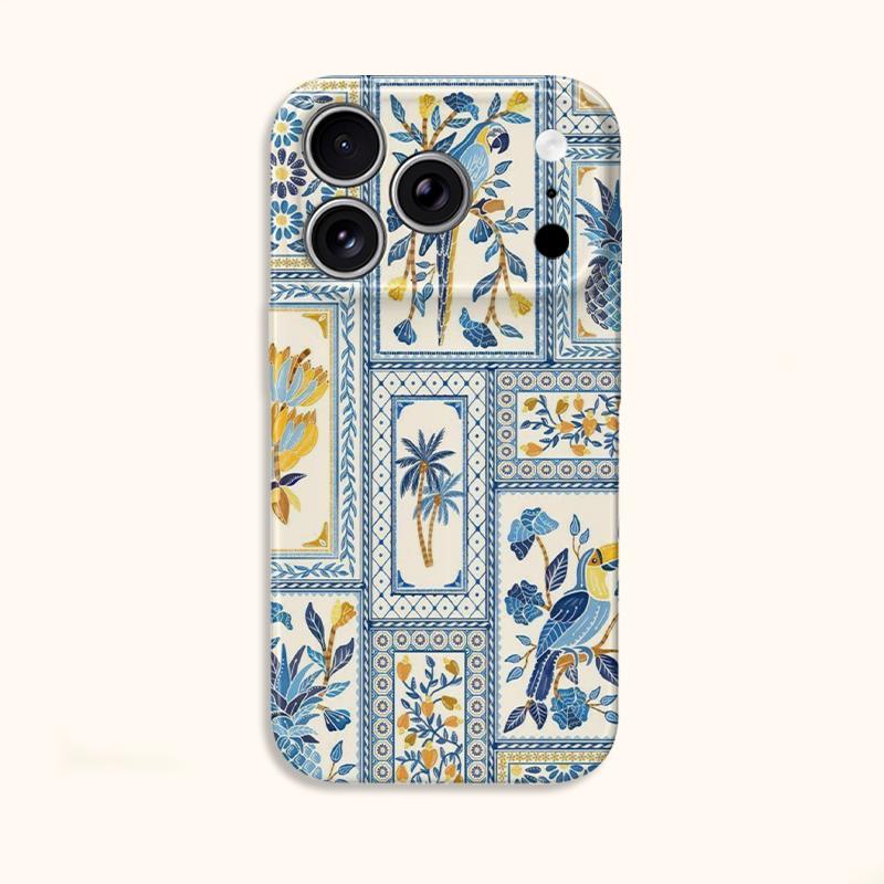 Exotic Aviary Tropical Palm Pineapple Art Graphic Film Aesthetic Protective Shockproof Bumper Phone Case Cover For iPhone 13 14 15 16 17 Pro Max Plus