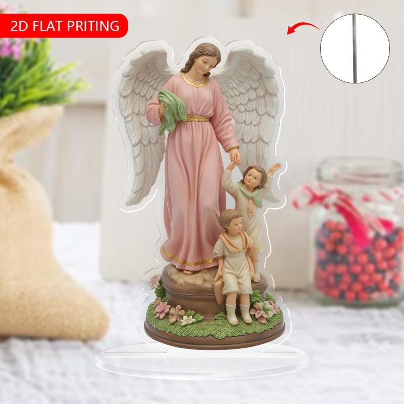 

2D Flat Acrylic Angel Statue Desk Decoration, Classic Angel Design, Suitable for Wall Decoration, Porch, Room, Villa, Accents Home, Hallway, or Workpl 20*11.8cm