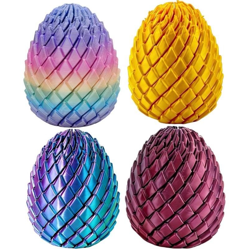Twisty Fidget Egg, 3D Printed Slippery Egg Fidget, Easter Dragon Eggs, Easter Basket Stuffers Essentials,Stress Relief Desk Fidget Toy for Adults