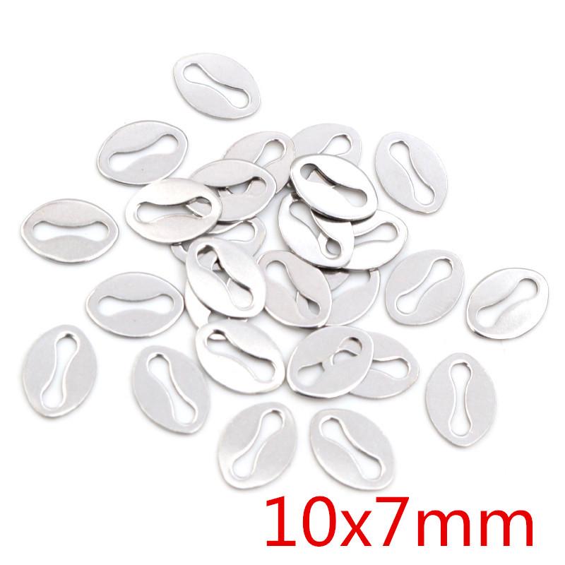 

100 pcs Stainless Steel Tail Chain Tags for DIY Jewelry, 10-20g Pendant Accessories 100 pcs/bag