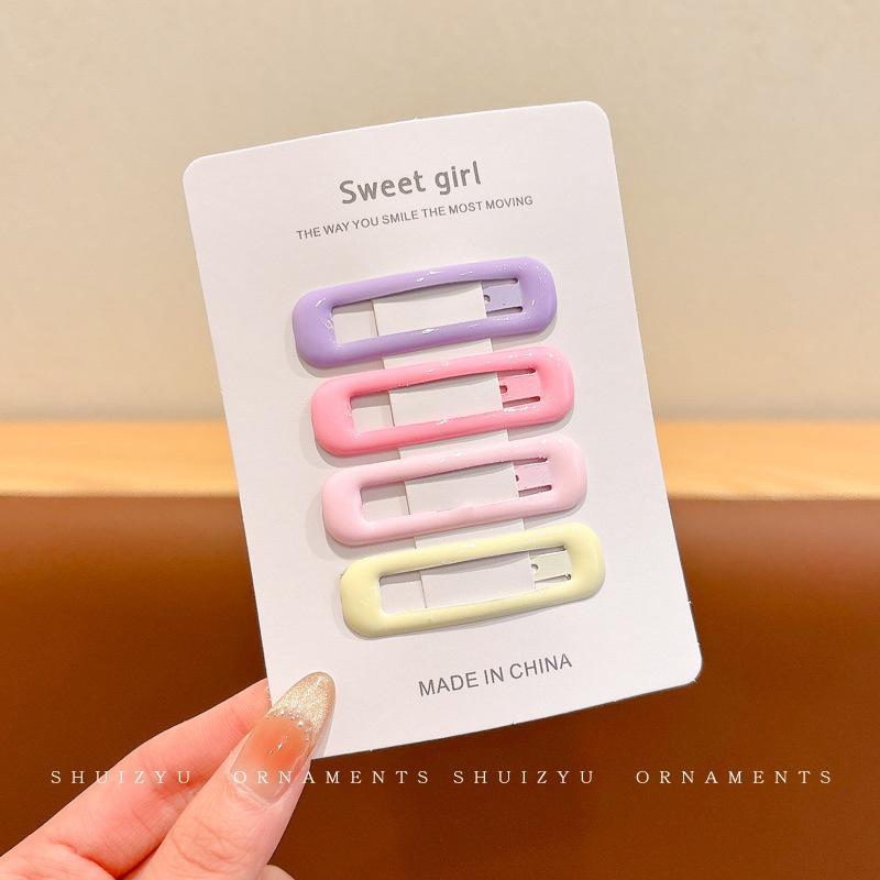 Dopamine Color Bangs Hair Clip Sideburns for Kids & Women - Duckbill Hairpin Headwear