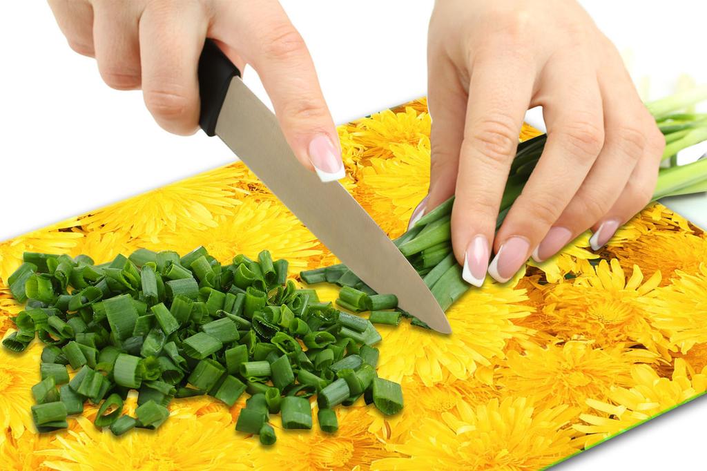 GLASS CUTTING BOARD 52x40 FLOWERS