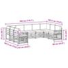 Outdoor Corner Sofa Set with Cushions 9 pcs Natural and Cream