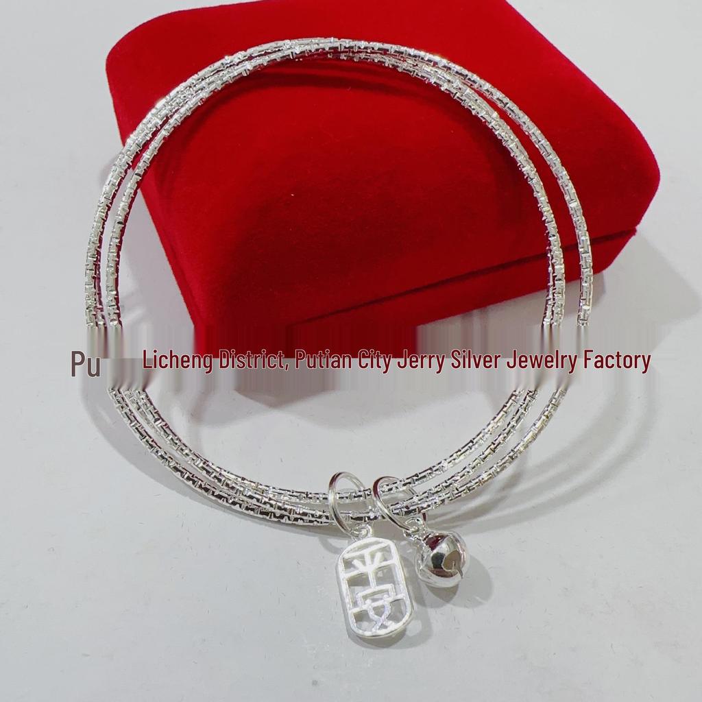 Bransoletka z gwiazdkami posrebrzana na Walentynki dla kobiet - Modny prezent w stylu Douyin dla przyjaciółki