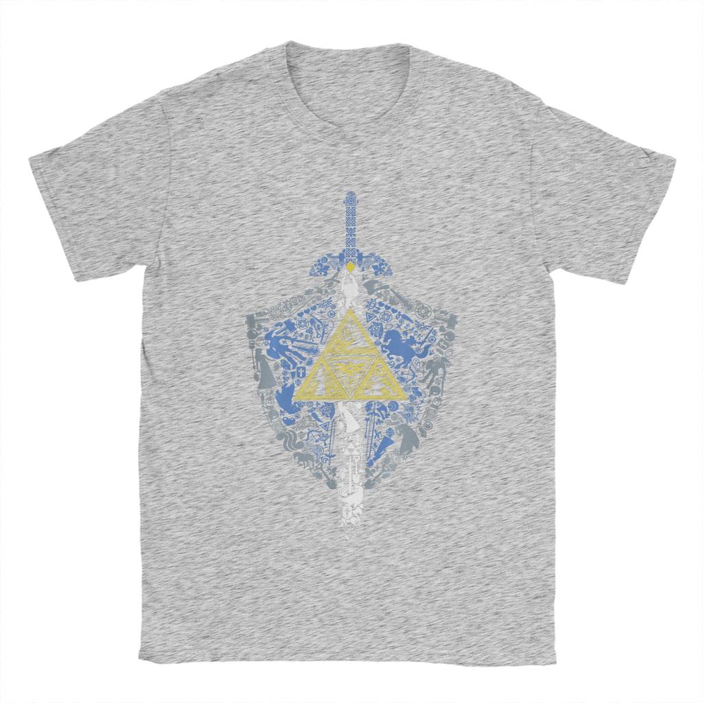 Zeldas Hylian Shield EleUnisext Icons T Shirt Unisexs 100 Cotton TShirts Tee Shirt Short Sleeve Clothing Birthday Present