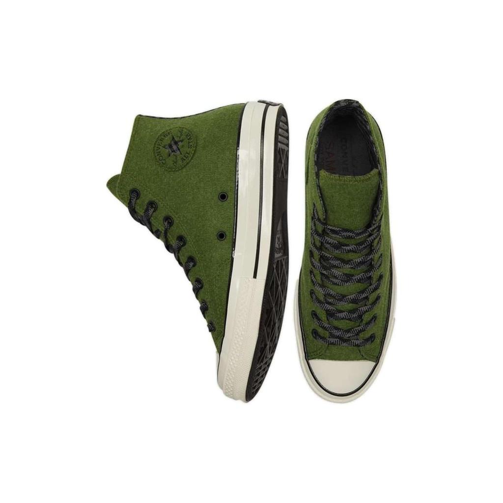 Converse Chuck 70 High Flannel Green Unisex Sneakers Black A04284C