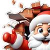 Weihnachtsmann Wandaufkleber Weihnachtsmann bricht durch die Wand Aufkleber Weihnachtsdekorationen WC-Sitzdeckel Aufkleber für Zuhause Party Wohnzimmer