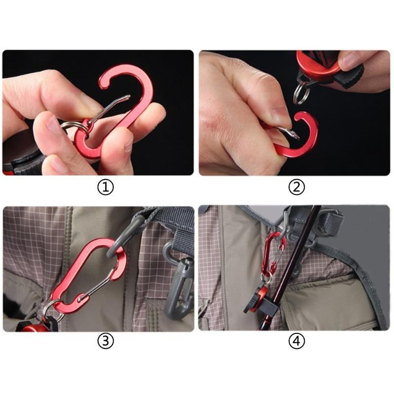 Portables Fishing Rod Clip with Fly Fishing Tackle Accessories Rod Assistant Tool Rod Accessories