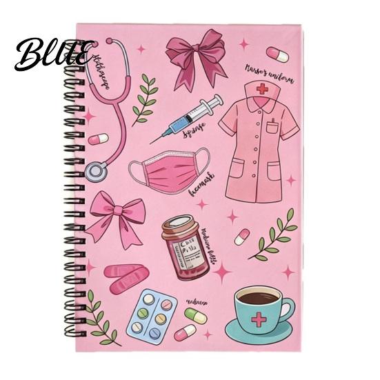 School Writing Notebook Medical Themed Coil Notebook Double Cover Design Thick Ink-proof Paper Doctor Office Supplies Notepad Spiral Bound