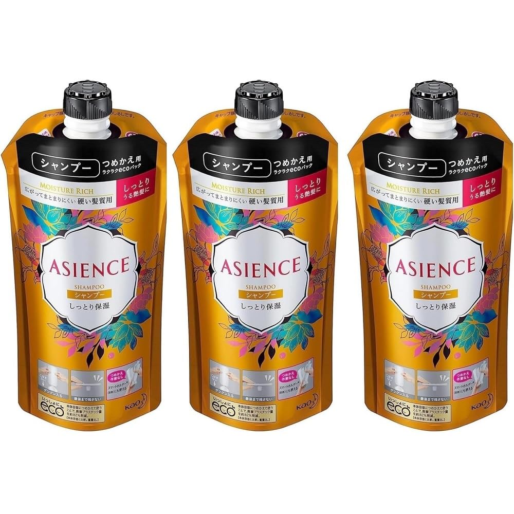 

Asience Shampoo Refill Moisturizing Type 340ml x 3 Set [Bulk Purchase]