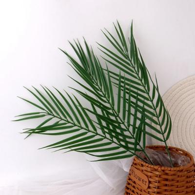 Plantes Tropicales Artificielles 50cm Faux Feuilles de Palmier Branches Vertes Pour Maison Jardin Bureau Décoration Fête Jungle Hawaïenne
