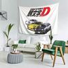 Initial D Neon Ae86 Tapestry Decoration Art Aesthetic Tapestries for Living Room Bedroom Home Wall Cloth Wall Hanging