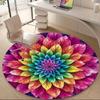 1pc Floral Mandala Office Round Area Rug, Indoor Mat Suitable ForOffice, Under Office Chairs Bedroom Living Room Home Decor, Room Decot087