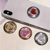 Runder glitzernder Herz-Metallring-Schnallen-Handyhalter für Mobiltelefon Auto-Magnetbefestigung Smartphone-Zubehör