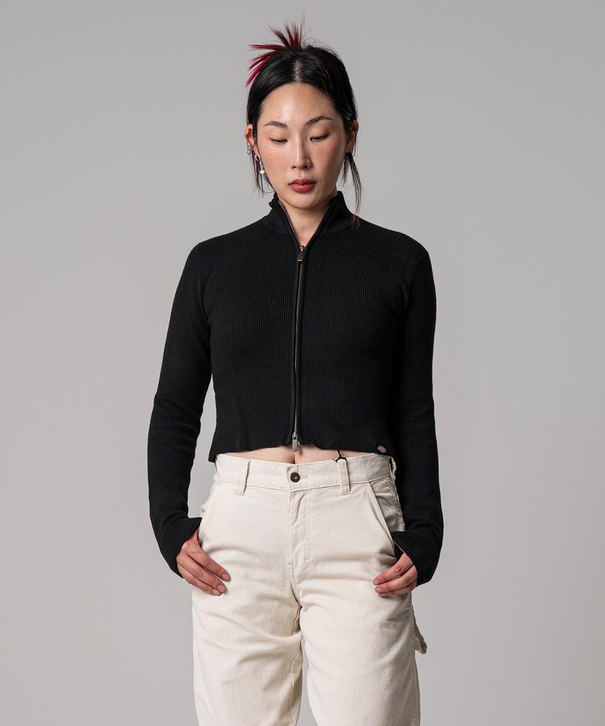 DICKIES Women'S Slim Fit Mock Neck Knit Black