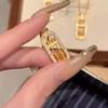 Oval Abacus Pendant Necklace Fashion Design Collarbone Chain Light Luxury Necklace Women