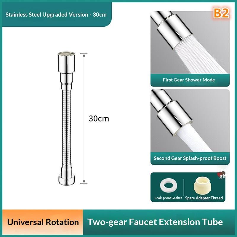 Water-saving Faucet Extender Stainless Steel for Bathroom Sink and Washbasin