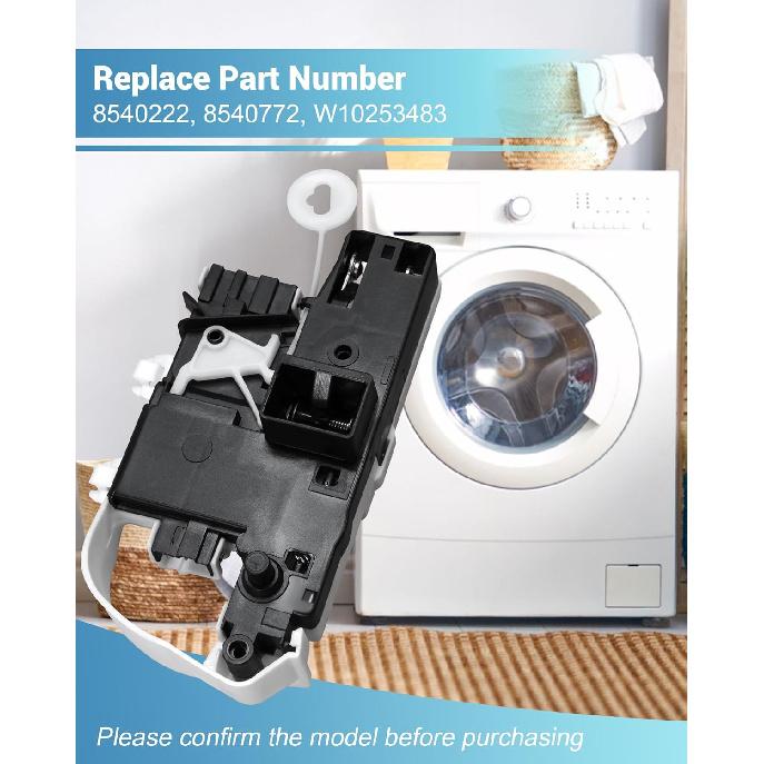 WPW10253483 Front Load Washer Door Latch Assembly Compatible with Kenmore Whirlpool Maytag Kenmore Amana Inglis, Replaces 8540772 8540222 EDR15091X1