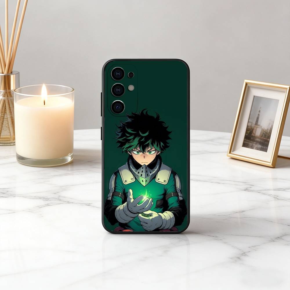 l-lzuku Boy Hero D-Deku M-Midoriya-ES Phone Case For Samsung S25,S24,S21,S22,S23,S30,Ultra,S20,Plus,Fe,Lite,Note,10,Black Cover