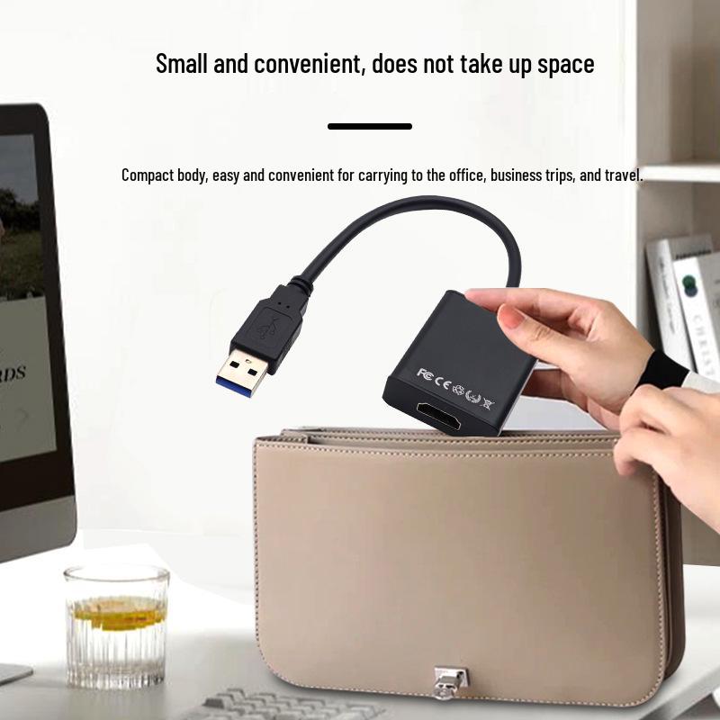 USB 2.0 To HDMI Adapter Cable, Aluminum Alloy, HD 1080P Extender