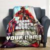 Gta Personalisierbare Textdecke Gemütliche Personalisierbare Decke Langlebiger Komfort für Sofa Büro Couch Picknicks Ganzjahres-Universal