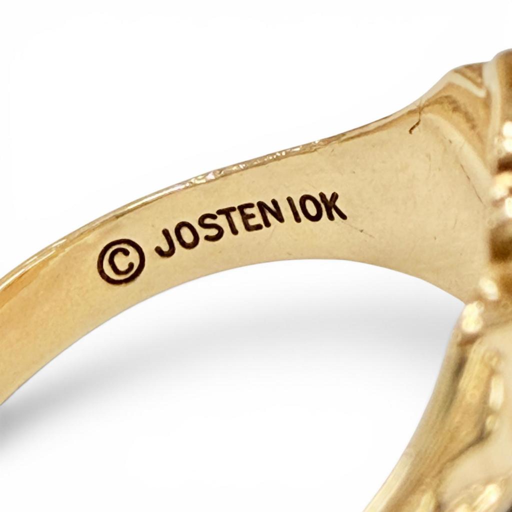 Great JOSTEN Ring ring college Yellow Gold 10K Women Used