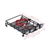 Medium Size Roof Rack with Light Square Luggage Carrier for 1 To 10 RC Crawler Car SCX10 Accessory with Four White Light