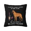 Custom Malinois Dog Luxury Throw Pillow Cover Decoration Belgian Shepherd Mechelaar Chair Cushion