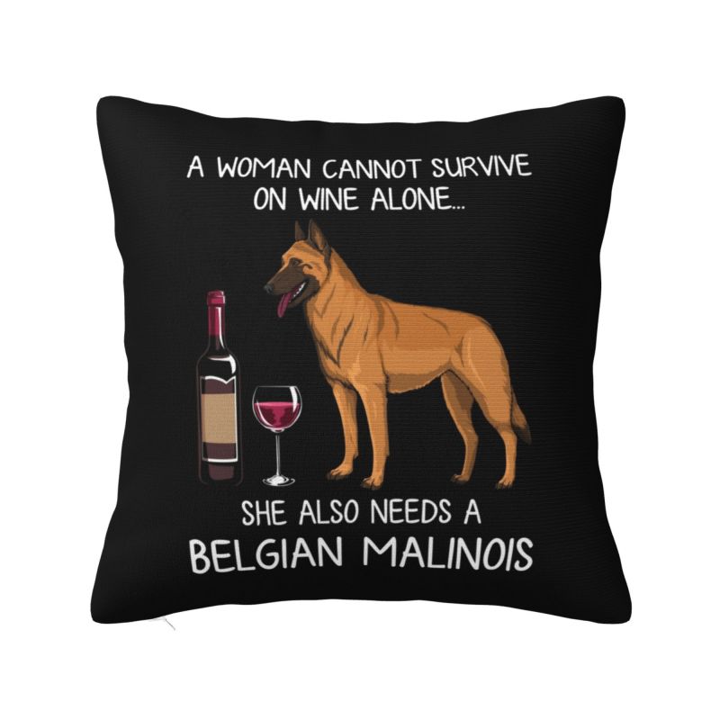 Custom Malinois Dog Luxury Throw Pillow Cover Decoration Belgian Shepherd Mechelaar Chair Cushion